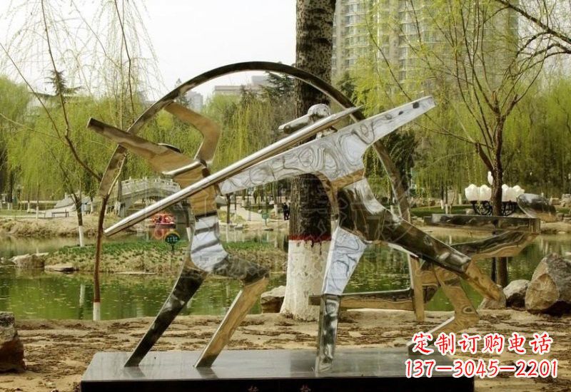 大同不锈钢运动员雕塑
