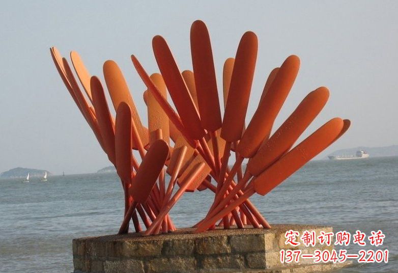 大同不锈钢船桨雕塑经典的海洋景观