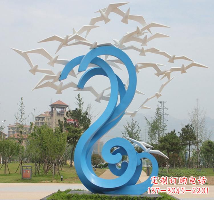 大同新题目精美不锈钢大雁雕塑
