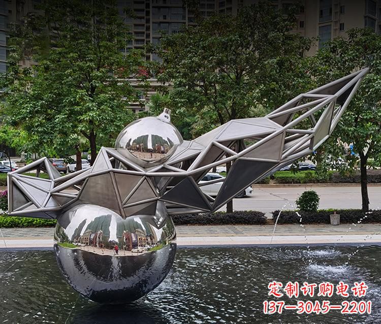 大同不锈钢葫芦雕塑美丽耐用的艺术杰作