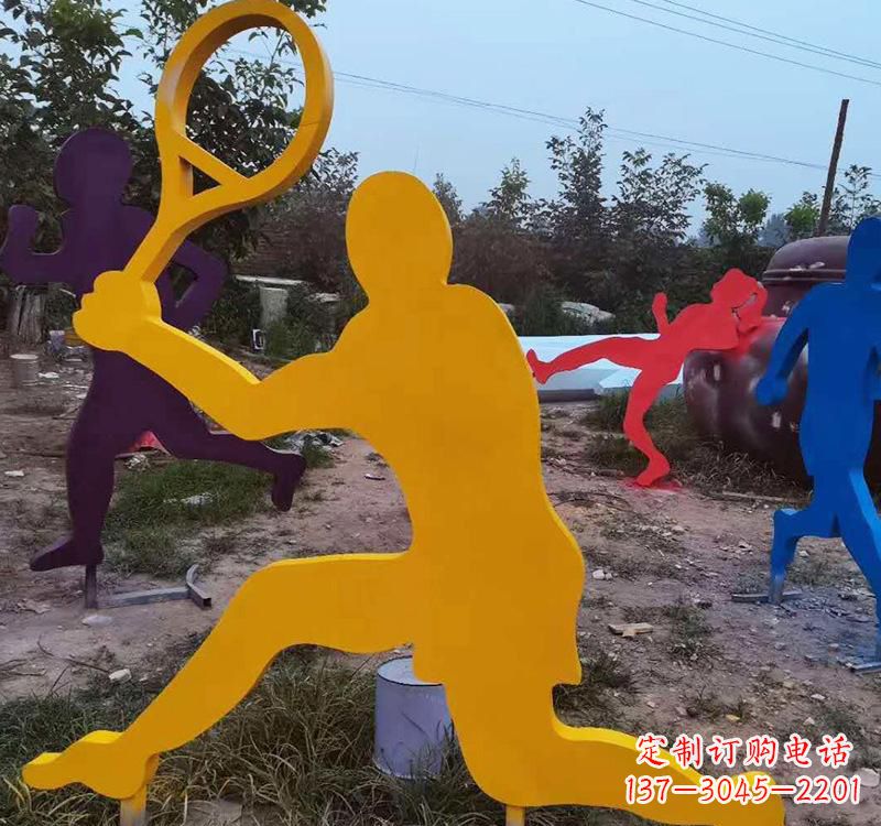 大同不锈钢打羽毛球雕塑2