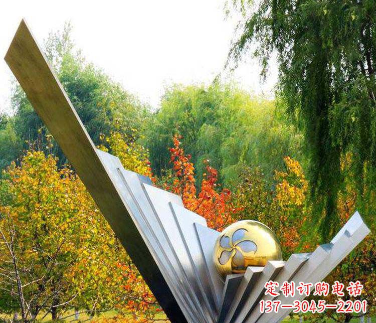 大同不锈钢大型翅膀景观雕塑