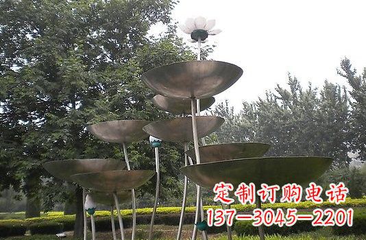 大同不锈钢大型荷叶雕塑