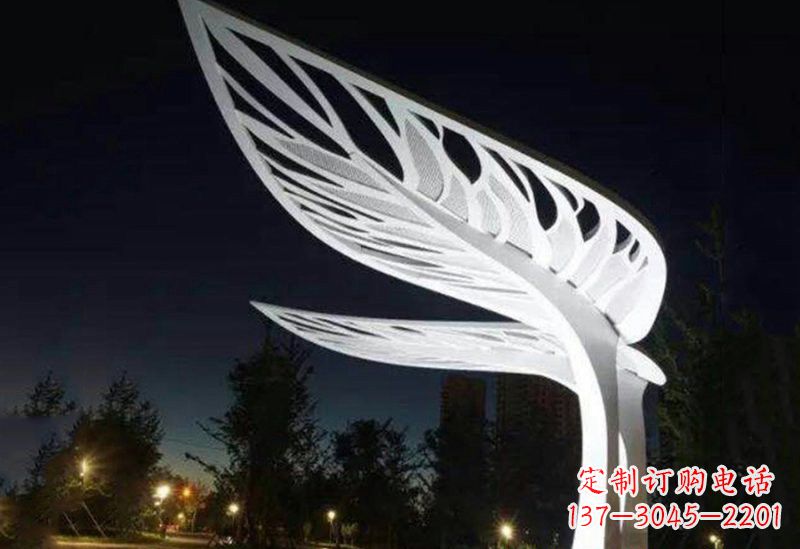 大同不锈钢大型树叶雕塑