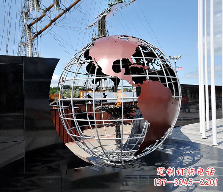 大同不锈钢大型地球仪雕塑精美纳米艺术
