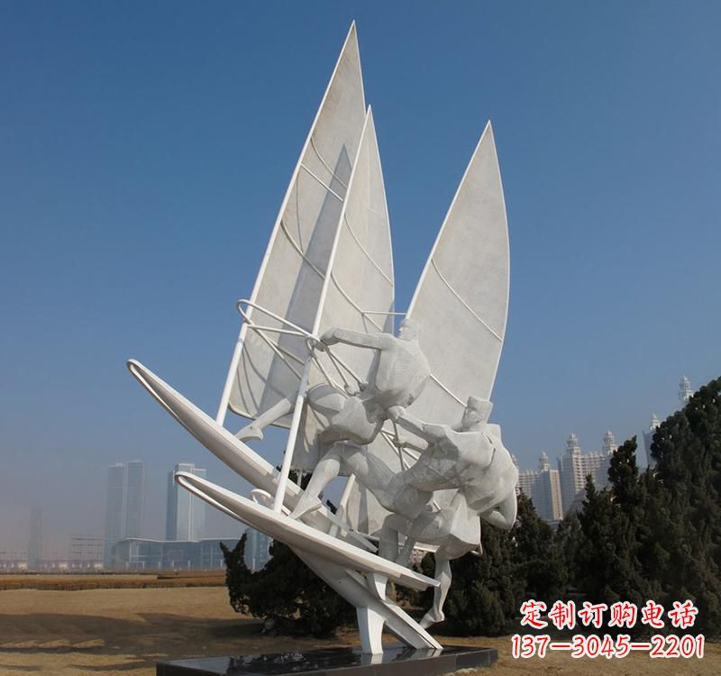 大同不锈钢大型帆船雕塑海洋精神的象征