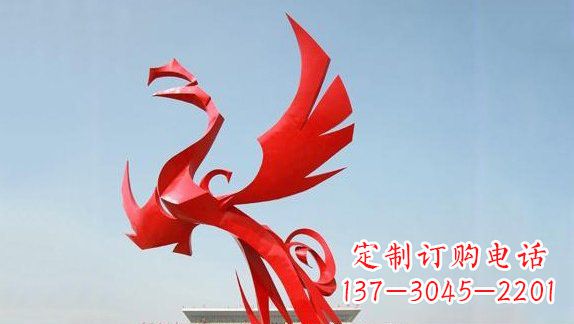 大同不锈钢大型飞翔的凤凰雕塑