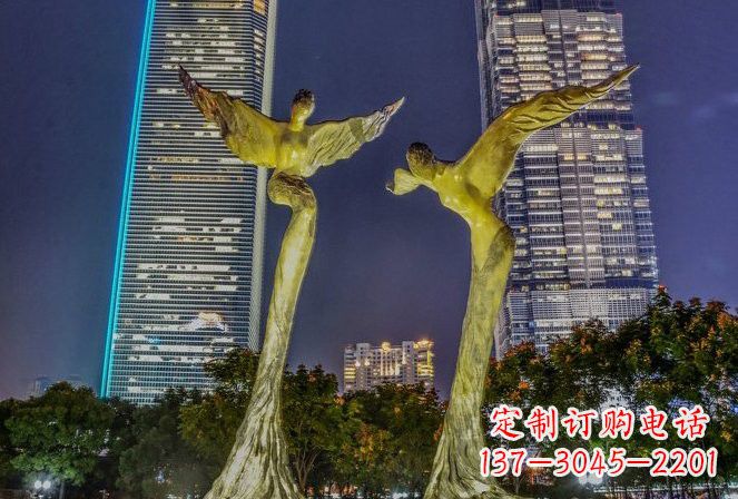 大同不锈钢大型天使雕塑