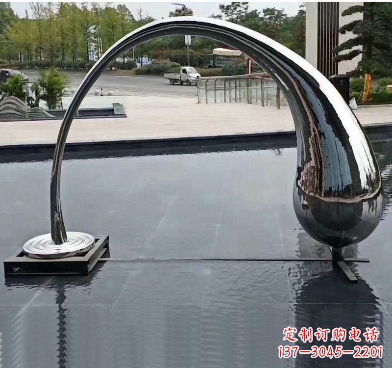 大同不锈钢大型水滴抽象雕塑