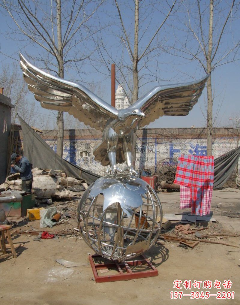 大同老鹰雕塑不锈钢大展鸿图