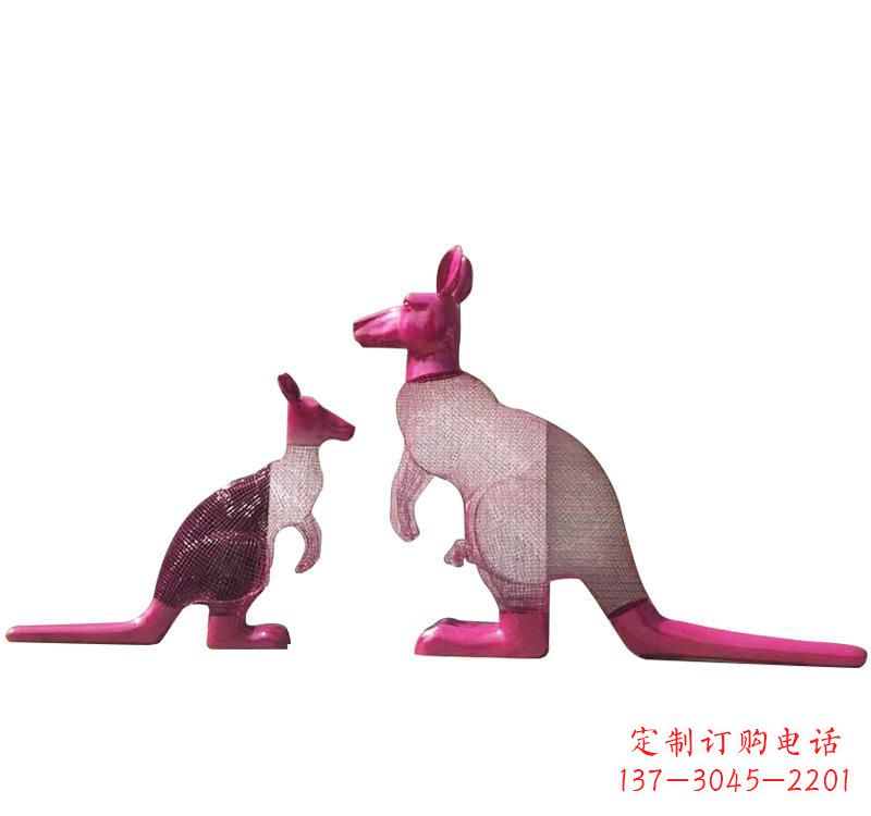 大同不锈钢袋鼠雕塑