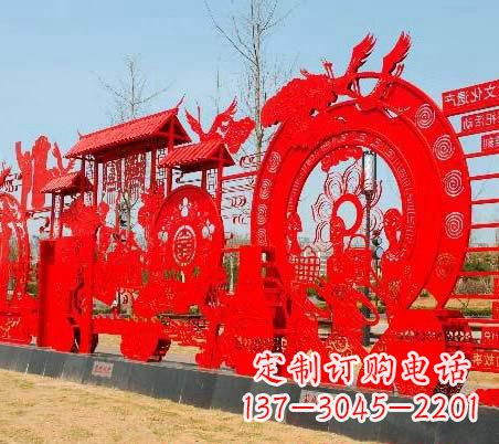 大同不锈钢党旗雕塑——缅怀先烈、继续前进