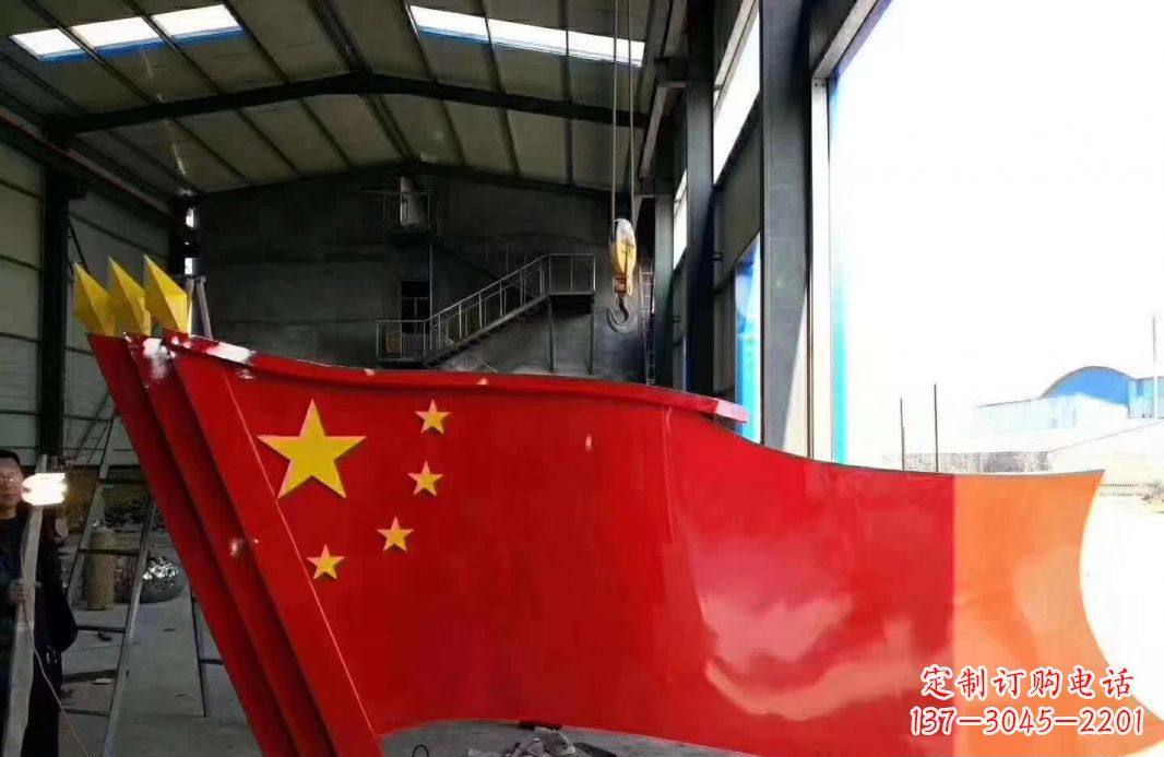 大同不锈钢党旗雕塑1