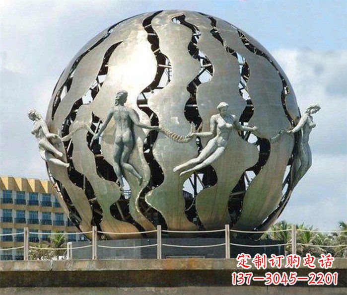 大同不锈钢地球雕塑一座精致而又充满着力量的艺术作品