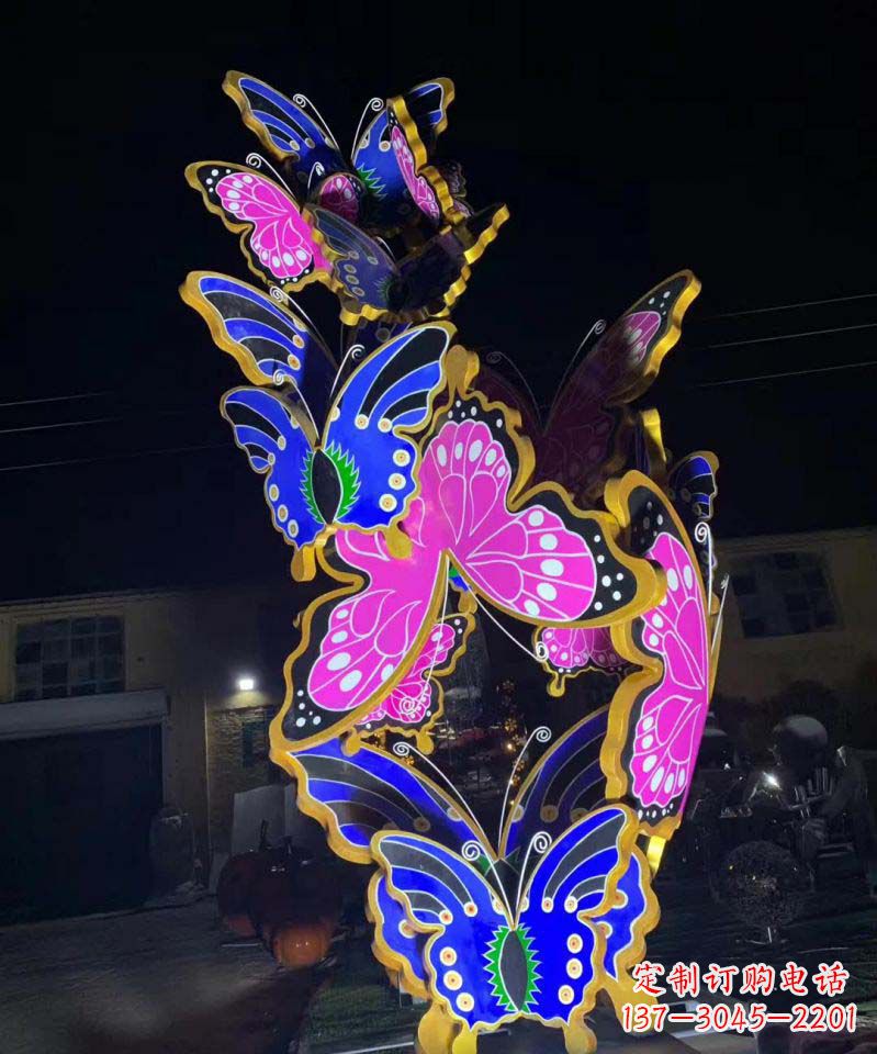 大同不锈钢蝴蝶雕塑彩绘魅力无限