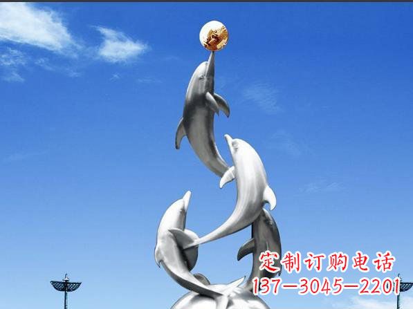大同不锈钢海豚雕塑精致美观的艺术品
