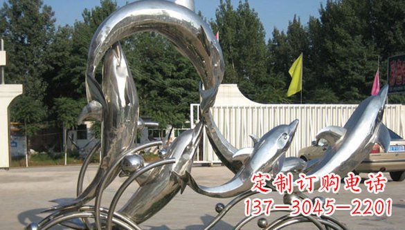 大同不锈钢海豚雕塑精美雕刻展现海洋之美