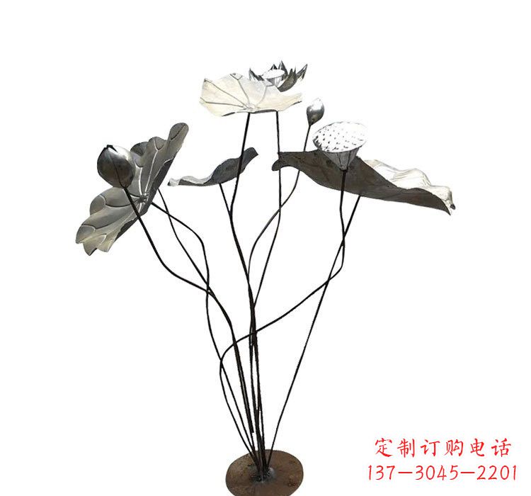 大同不锈钢锻造莲花雕塑精美外形,长久耐用
