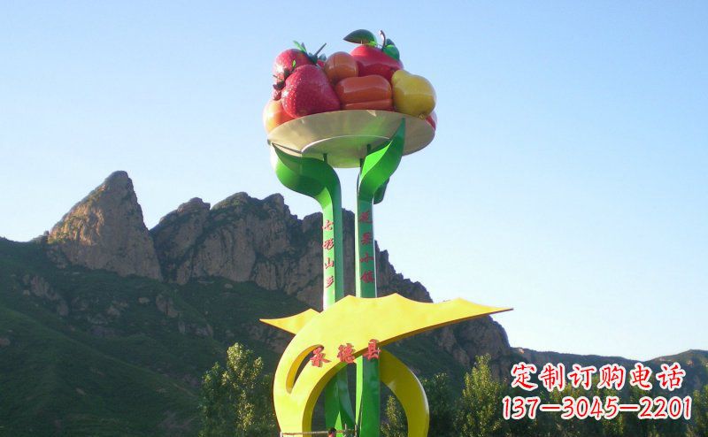 大同不锈钢锻造苹果雕塑