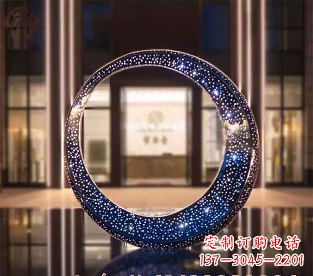 大同不锈钢发光月亮雕塑照亮夜空的梦幻之光