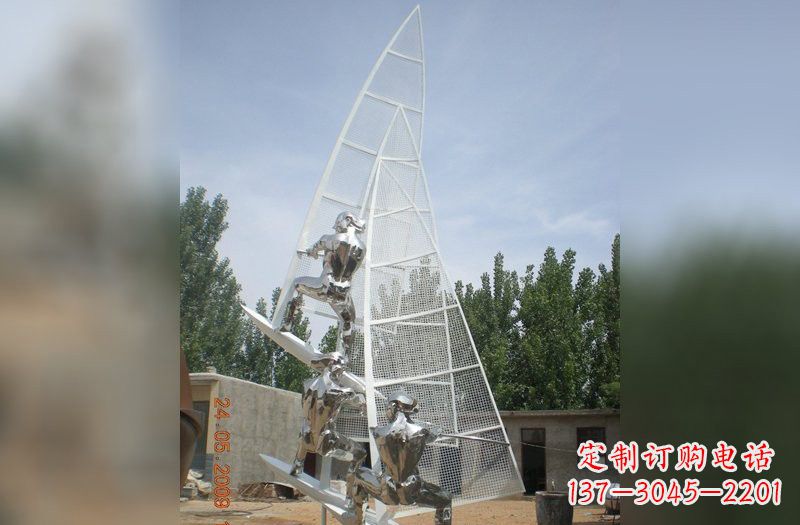 大同不锈钢帆船雕塑精美的艺术品