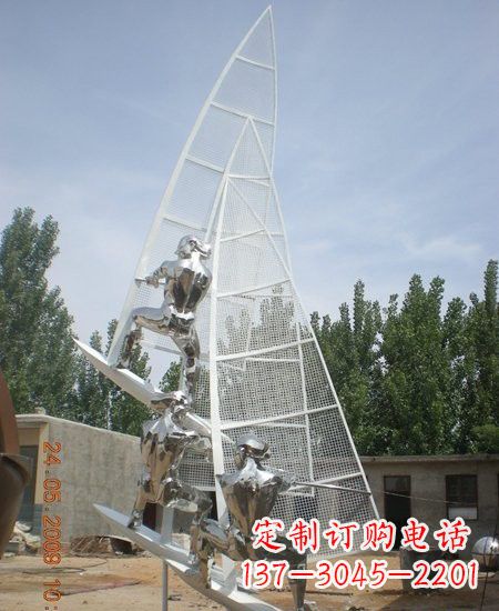 大同海上航行不锈钢帆船雕塑