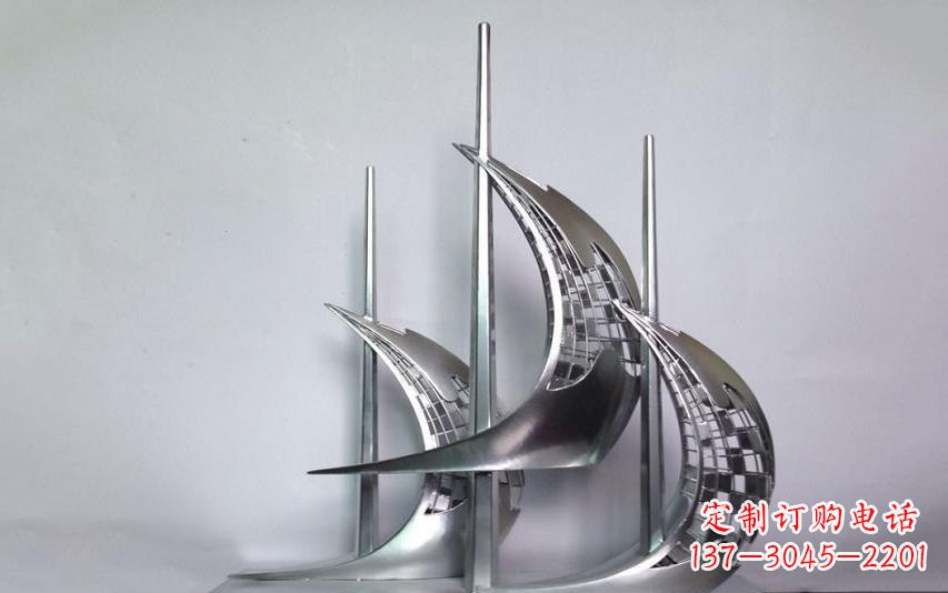 大同不锈钢帆船景观雕塑
