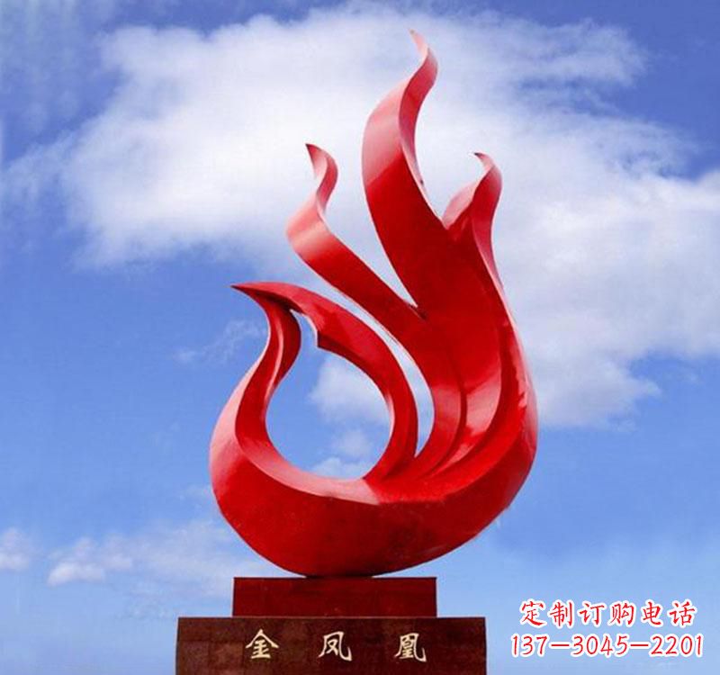 大同不锈钢凤凰雕塑——精致灵动的艺术品