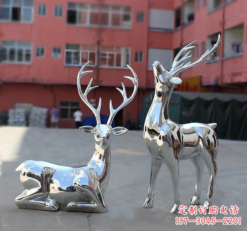 大同不锈钢仿真梅花鹿雕塑——精致美观