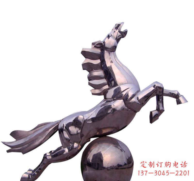 大同不锈钢飞马城市雕塑象征城市新生