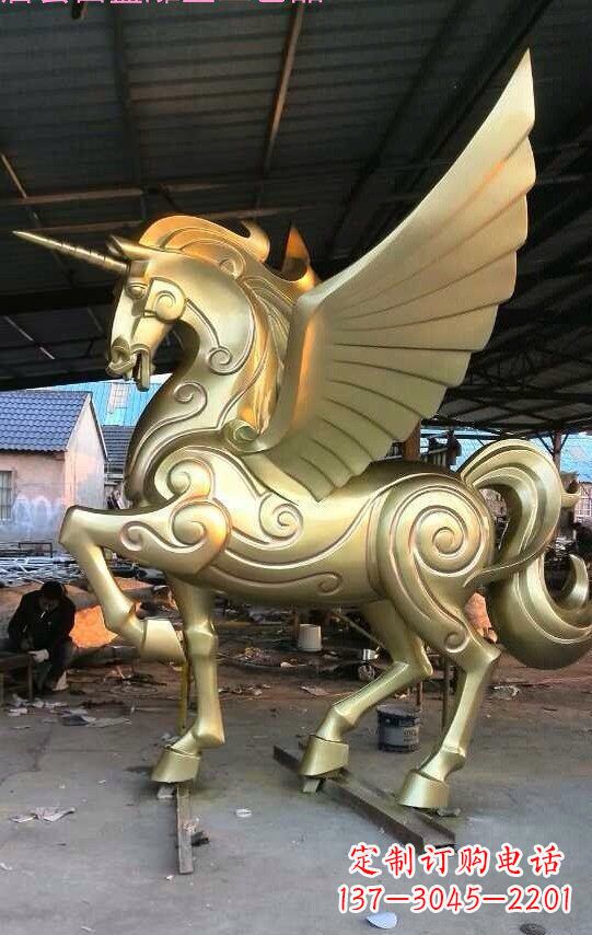 大同不锈钢独角兽雕塑铸造精美绝伦