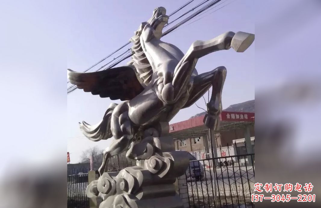 大同不锈钢飞马雕塑精致美观的艺术作品