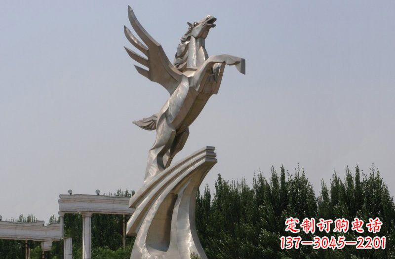 大同不锈钢飞马雕塑象征力量与灵动