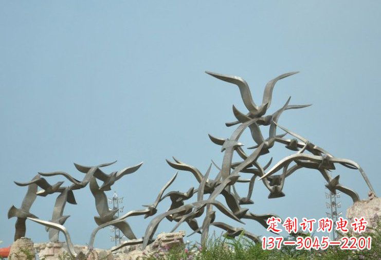 大同不锈钢大雁雕塑一只翱翔天际的艺术品