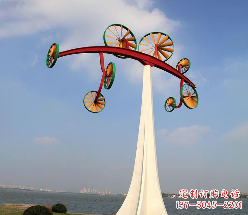 大同不锈钢风车雕塑艺术美学的完美结合