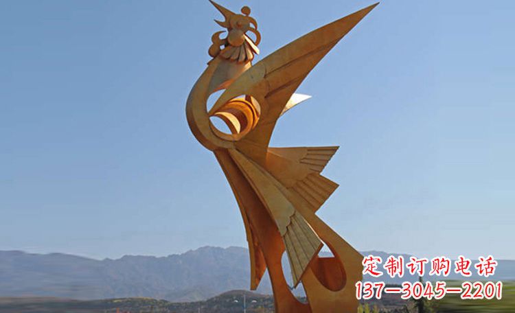 大同不锈钢凤凰雕塑,给环境增添灵动之美