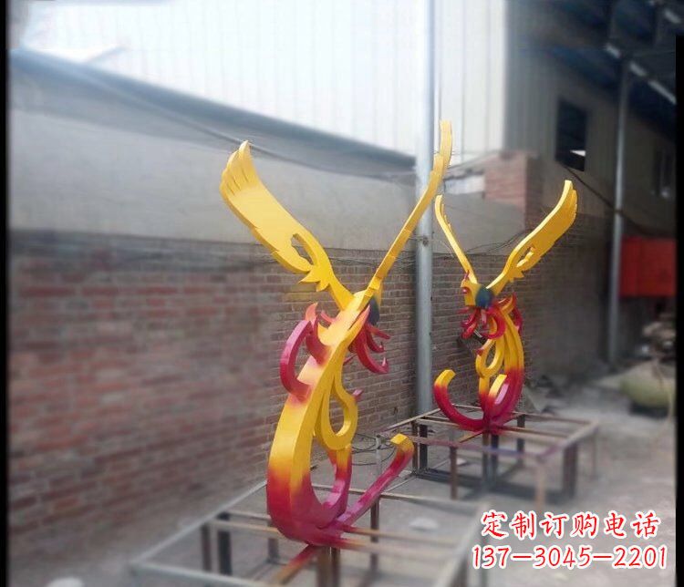 大同凤凰雕塑美化公园景观