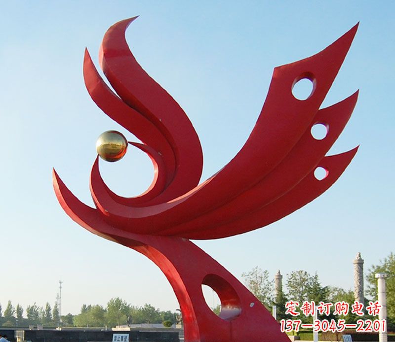 大同不锈钢凤凰雕塑——传承千百年传统文化