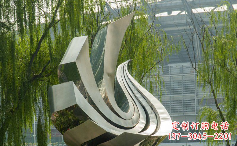 大同不锈钢鸽子抽象雕塑 (2)
