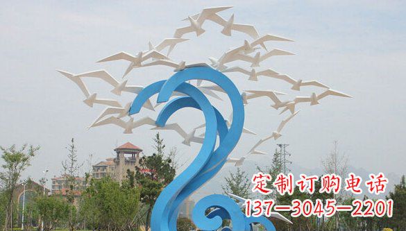 大同鸽子雕塑不锈钢的象征