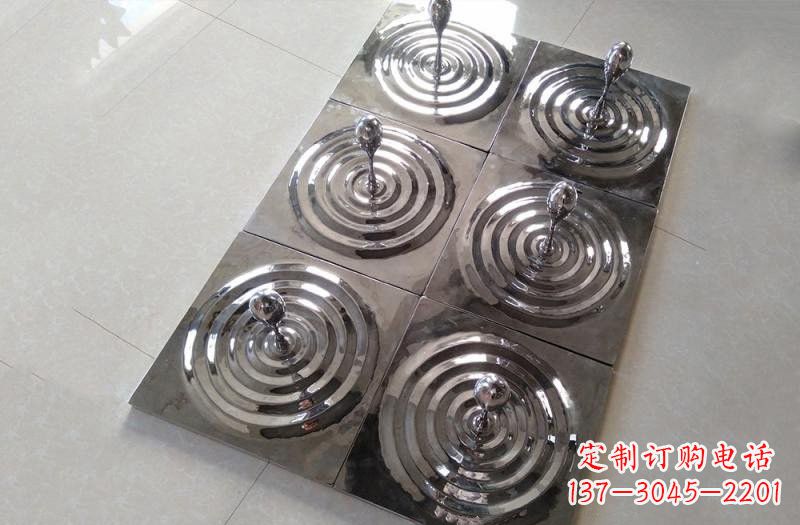 大同不锈钢公园水滴雕塑精美绝伦