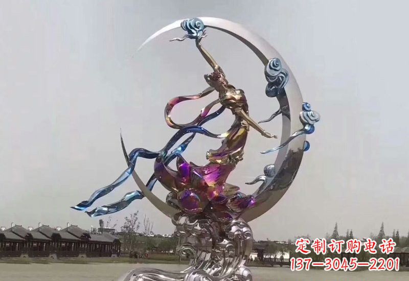 大同不锈钢公园嫦娥奔月雕塑
