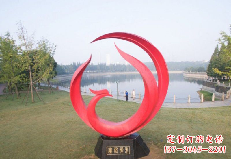 大同凤凰雕塑——点缀不锈钢公园的美丽风景