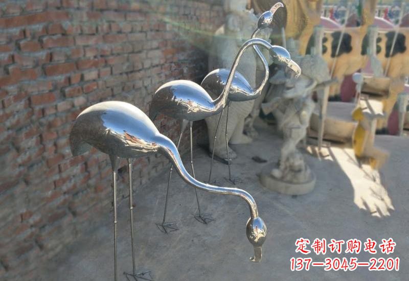 大同不锈钢火烈鸟雕塑灿烂耀眼的艺术之作