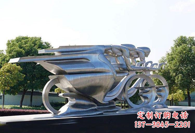 大同不锈钢自行车雕塑——精美绝伦