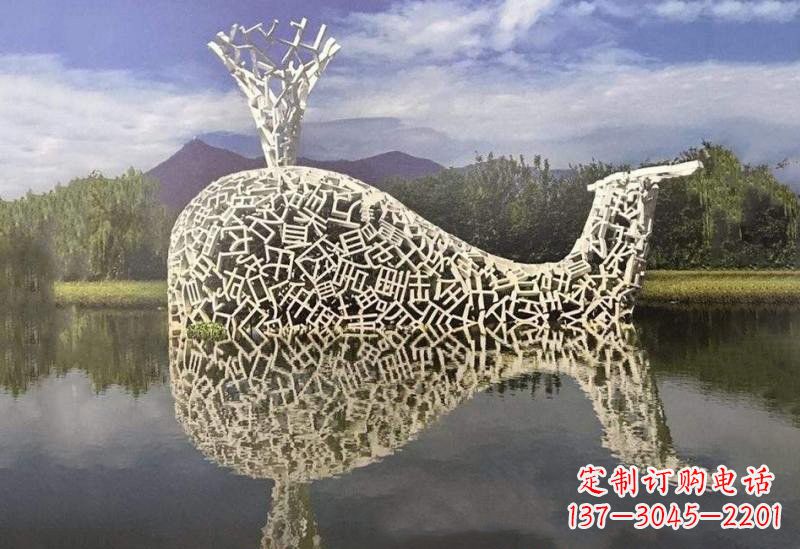 大同不锈钢鲸鱼雕塑令人惊叹的艺术之作