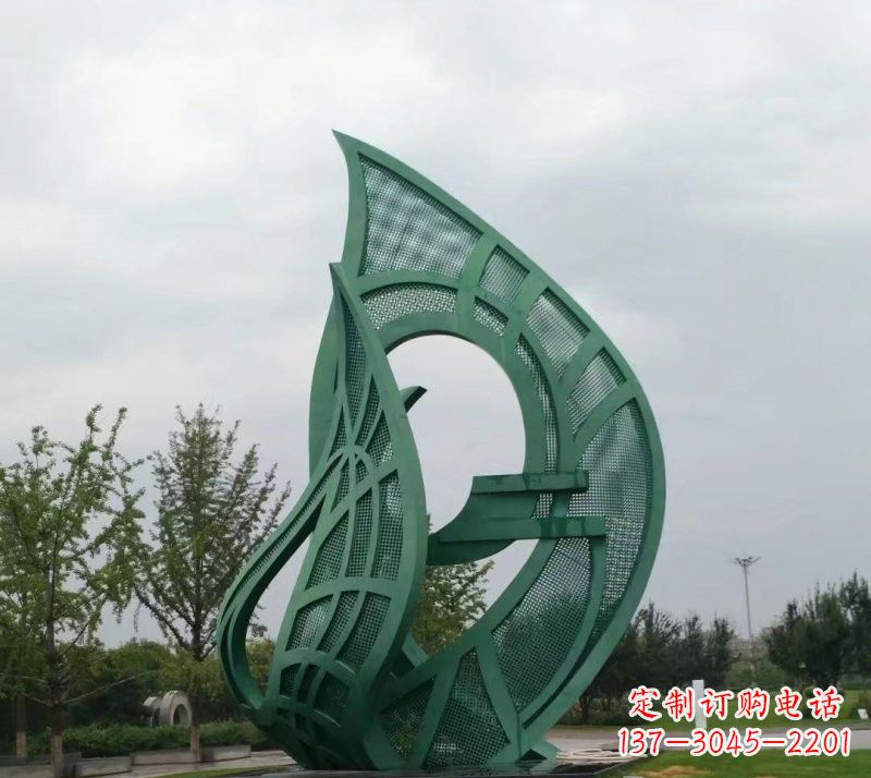 大同不锈钢大型镂空树叶雕塑精美绝伦