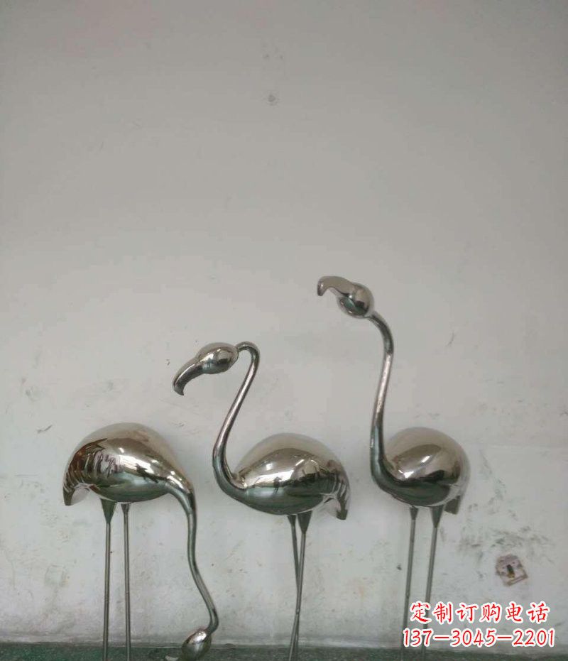 大同不锈钢火烈鸟雕塑精美的艺术之作