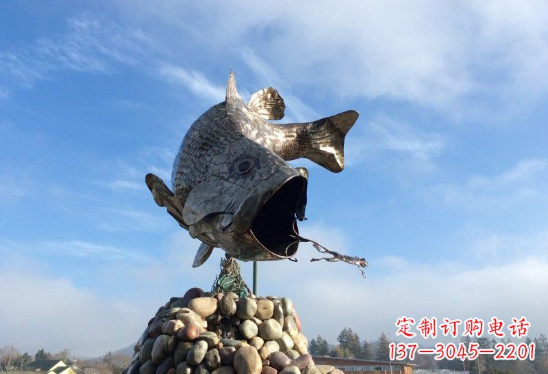 大同不锈钢鲤鱼雕塑