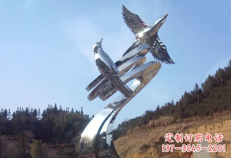 大同不锈钢公园动物鸟雕塑
